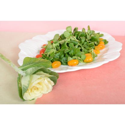 White oval serving platter - Melamine 50x40x2cm