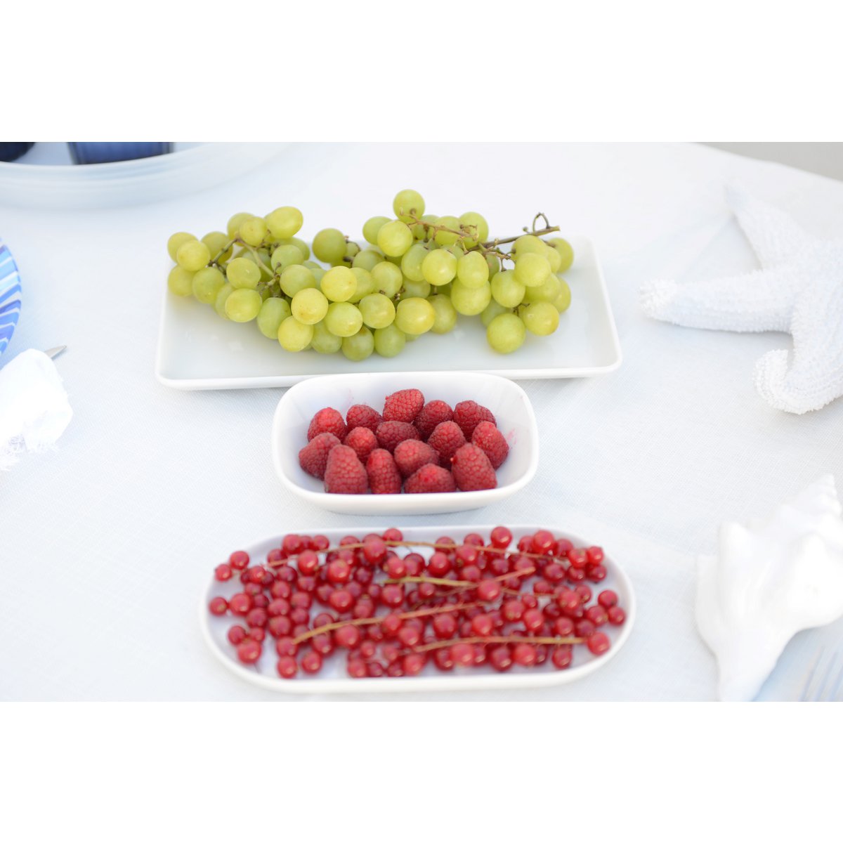 White serving platter