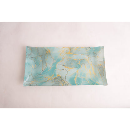 Rectangular Golden Ocean Tray 29.5x15x2cm