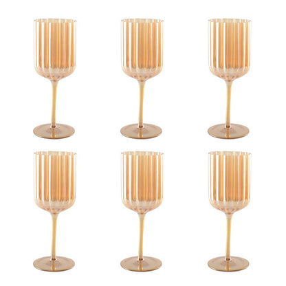 Golden wine glasses - Lot of 6