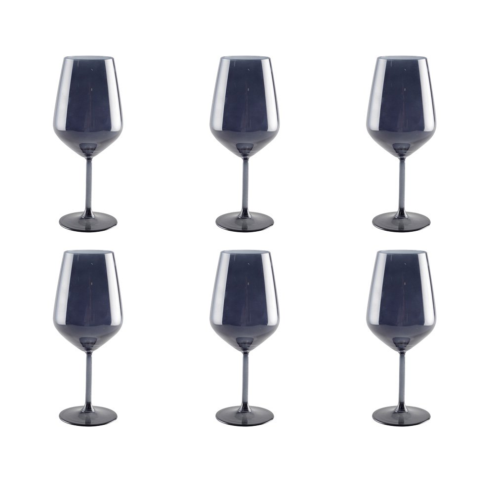 Black wine glasses - Lot of 6