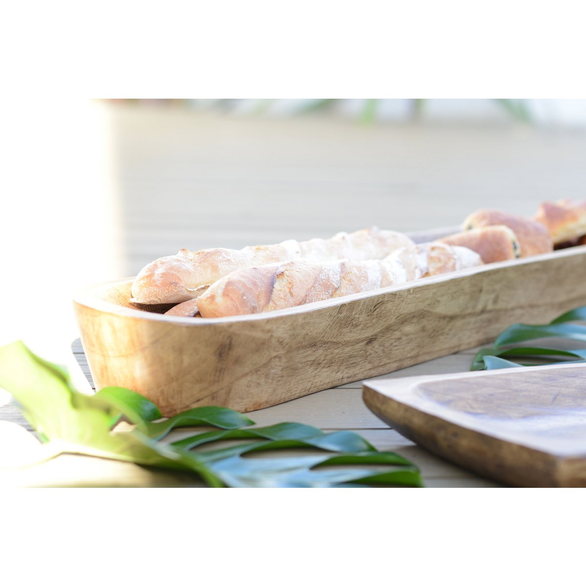 Decorative wooden tray 100x22x10cm