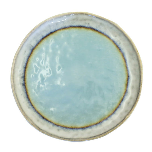 Turquoise porcelain dessert plate 21.5x21.5x1.4cm