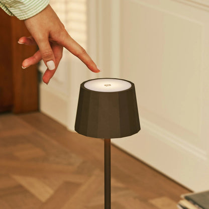 William Mocha Brown Rechargeable Table Lamp