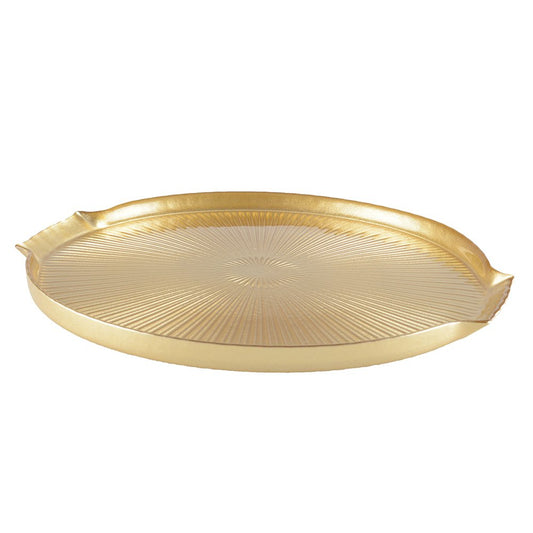 Golden glass cheese tray 30x28x2