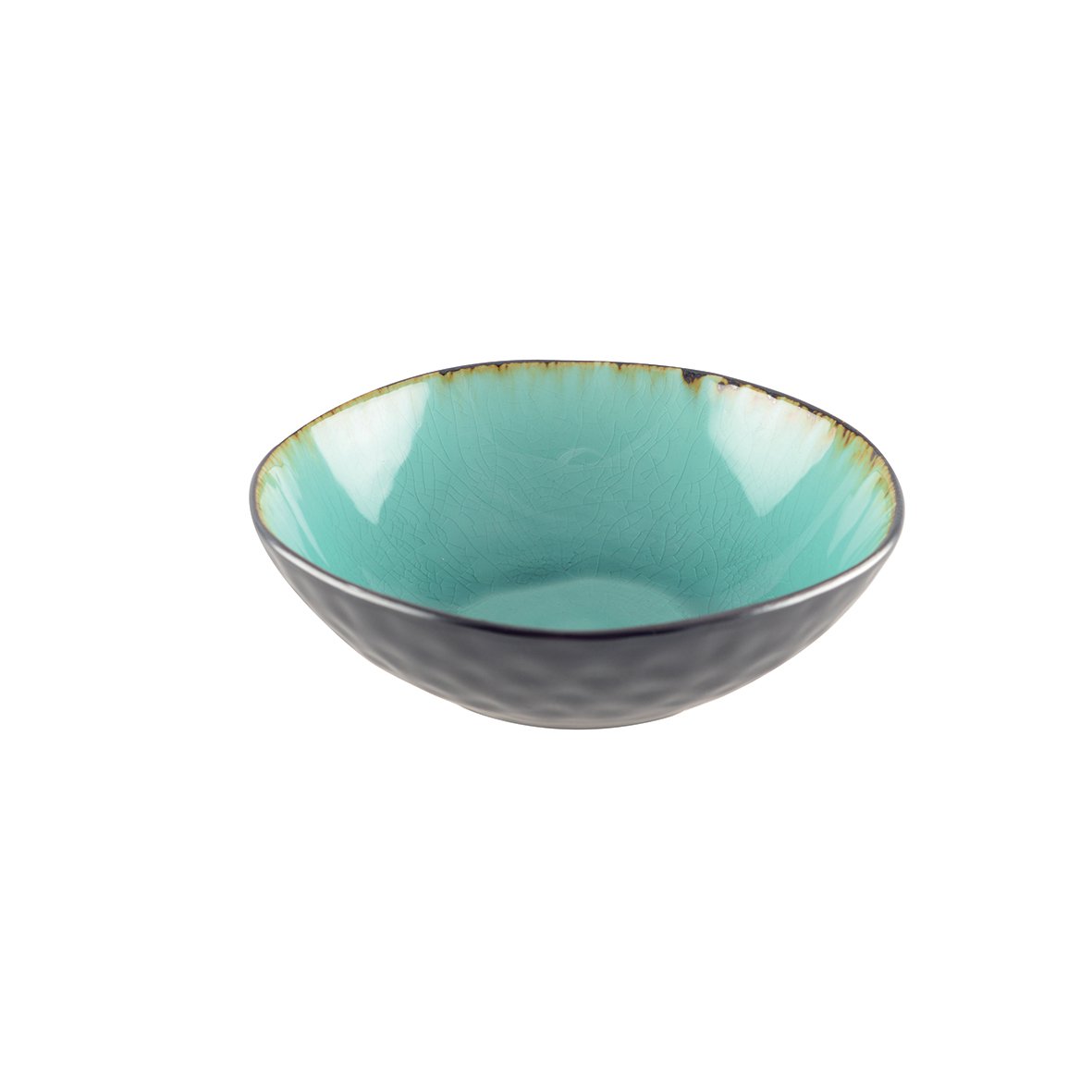 Turquoise green soup bowl