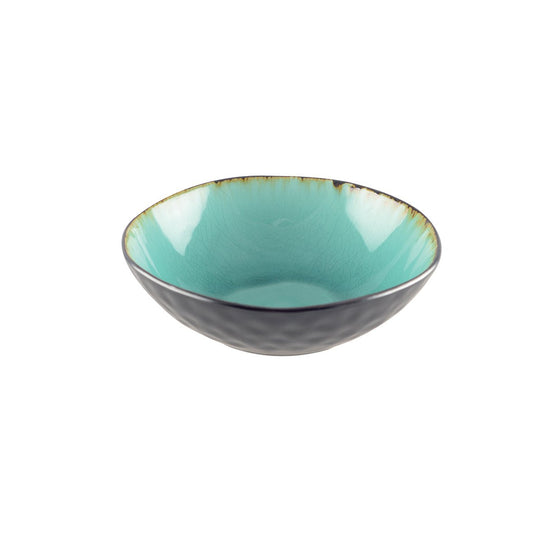Turquoise green soup bowl