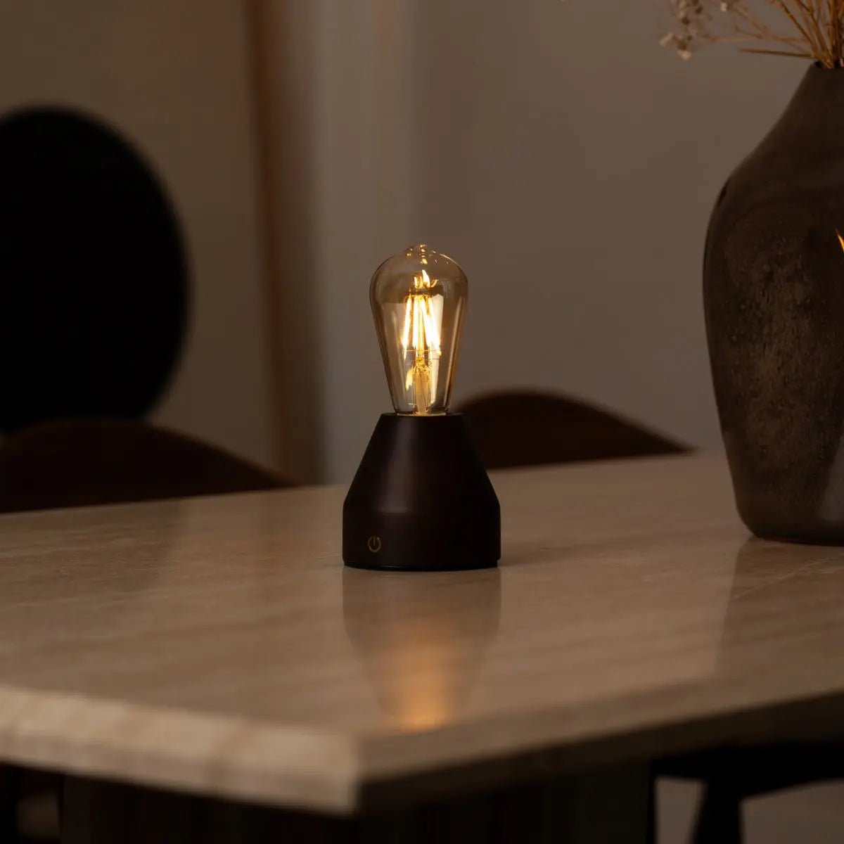 Zavi Dark Brown Rechargeable Table Lamp