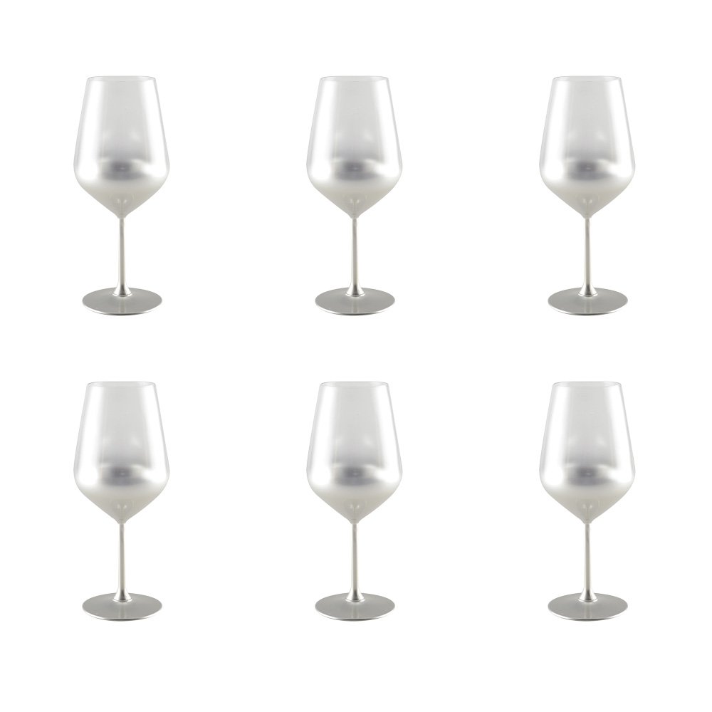 Glow silver wine glasses - Lot of 6