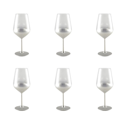 Glow silver wine glasses - Lot of 6