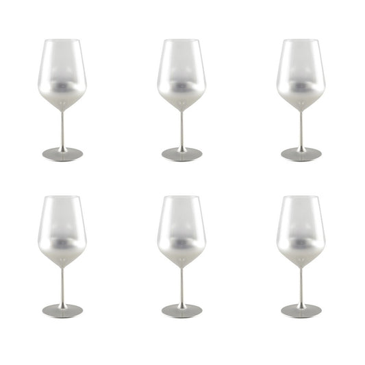 Glow silver wine glasses - Lot of 6
