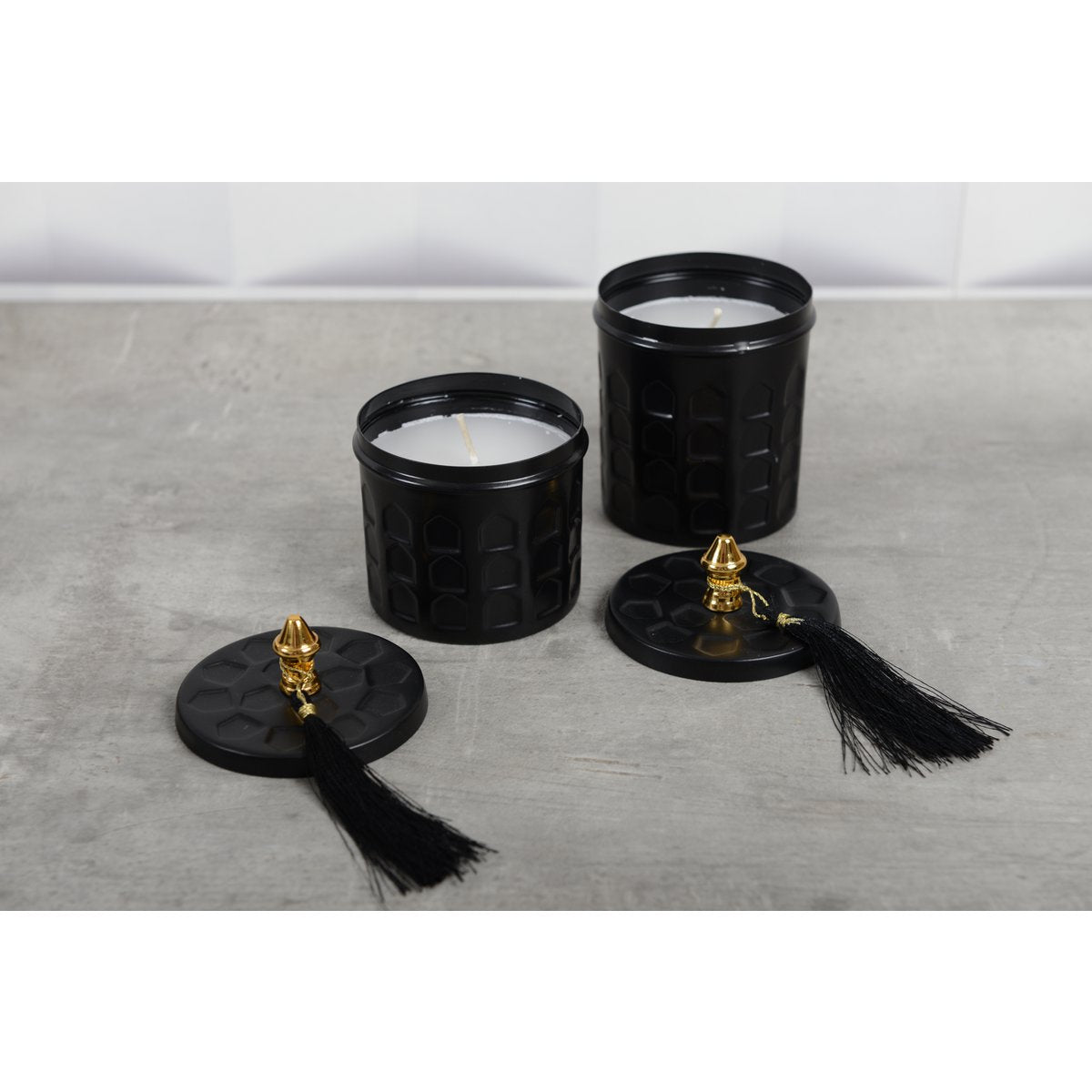 Mat black candle Vanilla perfume 8*12cm
