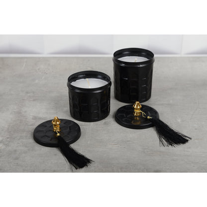 Mat black candle Vanilla perfume 8*12cm