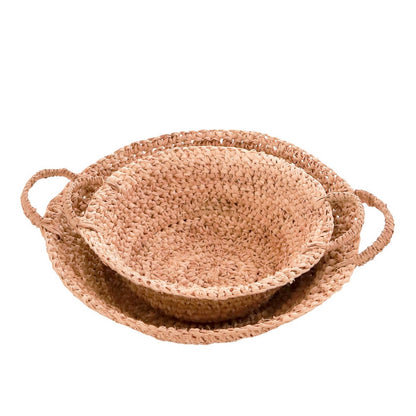 Woven Raffia Bowl | Fruit Bowl made from Light Natural Fibres | Bread Basket RAGA (2 sizes)