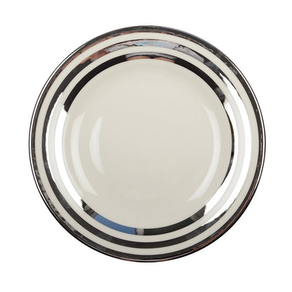 Plate Triple Silver Color