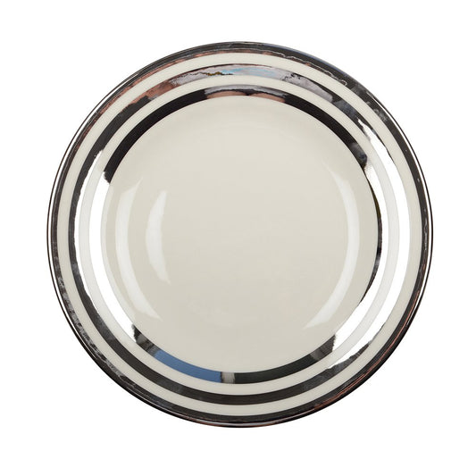 Plate Triple Silver Color