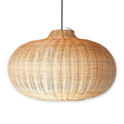 ANJANI rattan lampshade, handcrafted woven light fixture for cozy spaces