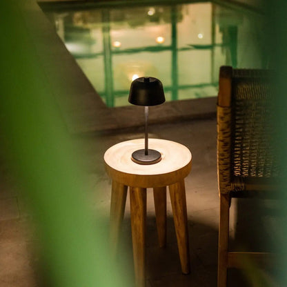 Durable metal Anton Lamp with rechargeable cordless lighting feature