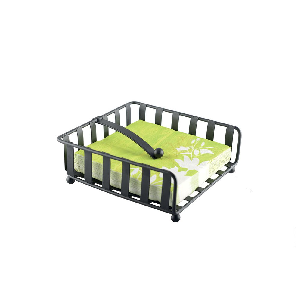Aulica black iron napkin holder for elegant table settings