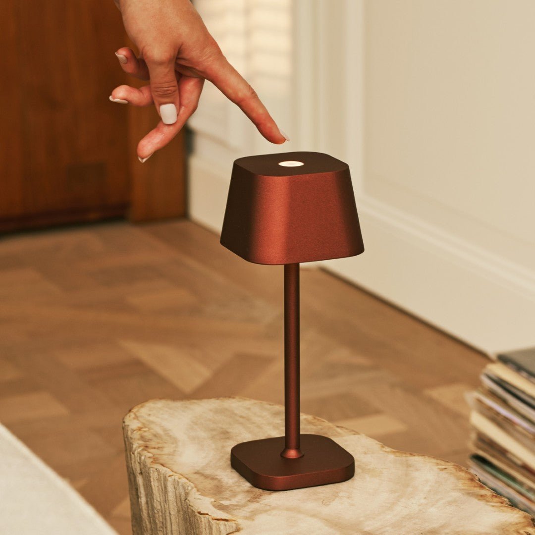Ava Bronze rechargeable table lamp with simple touch control