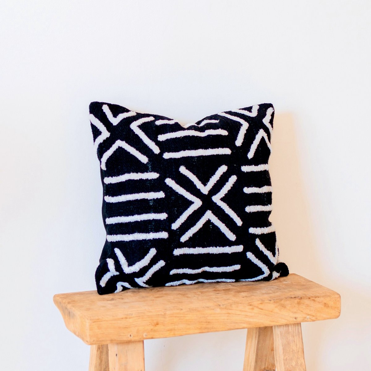 BIMA Black Cotton Cushion Cover cotton basket decorative embroidered pillow