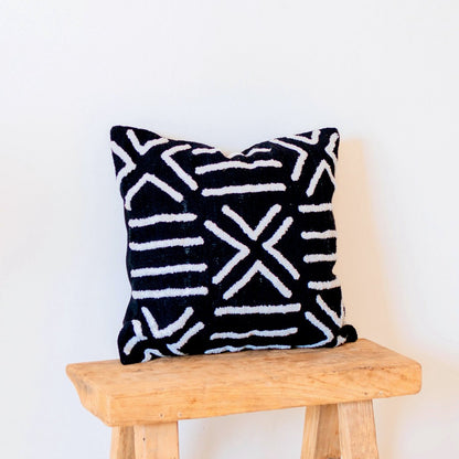 BIMA Black Cotton Cushion Cover cotton basket decorative embroidered pillow