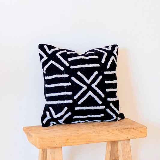 BIMA Black Cotton Cushion Cover cotton basket decorative embroidered pillow