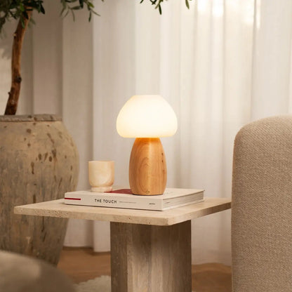 Eco conscious Bear Lamp made from durable natural rubberwood
