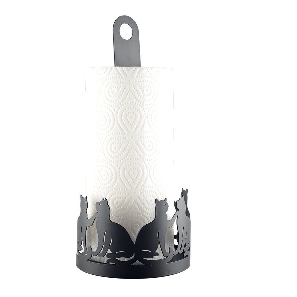 Cat design metal paper towel holder for modern kitchen decor