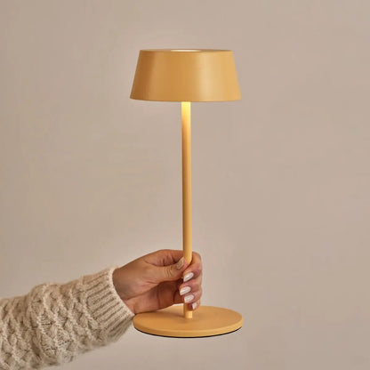 Durable iron Hugo Lamp in Amber Yellow finish for modern interiors