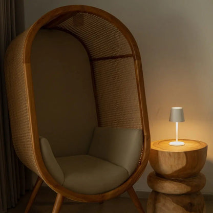 Sleek James Lamp providing focused warm light on work desk
