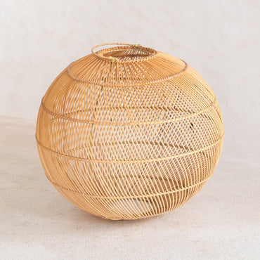 KENCANA rattan lampshade, handcrafted sustainable lighting for modern decorative spaces