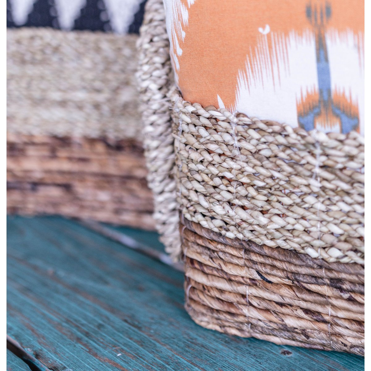 Kapauku seagrass and banana fibre basket pair for modern home decor