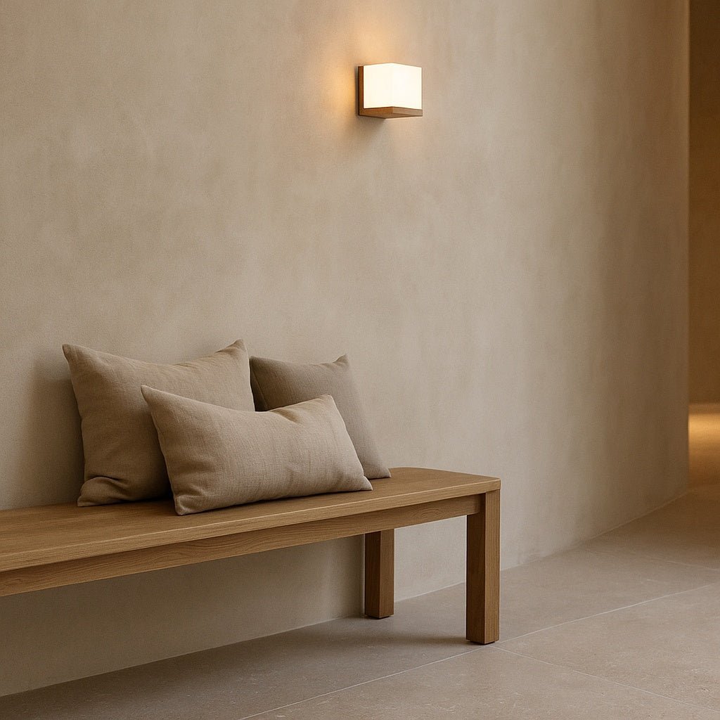 Lizzy Square Lamp adding stylish accent to minimalist home decor