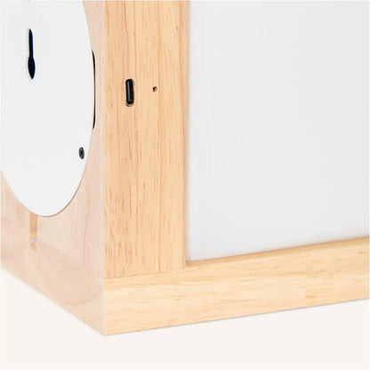 Eco conscious Lizzy Lamp crafted from durable natural rubberwood