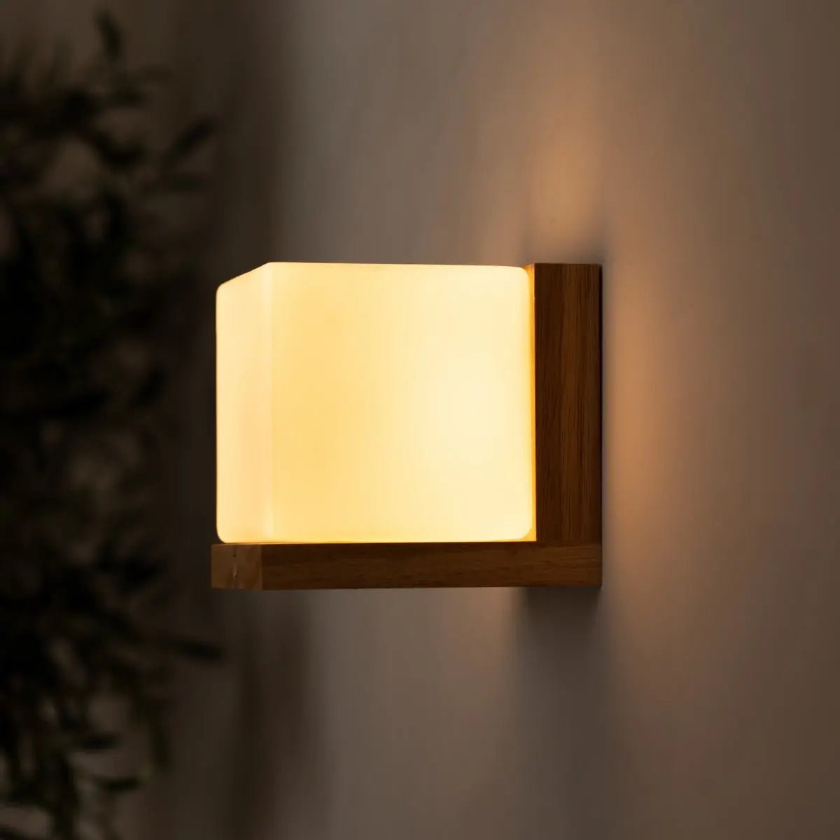 Elegant Lizzy Wooden Wall Lamp providing warm modern wall illumination