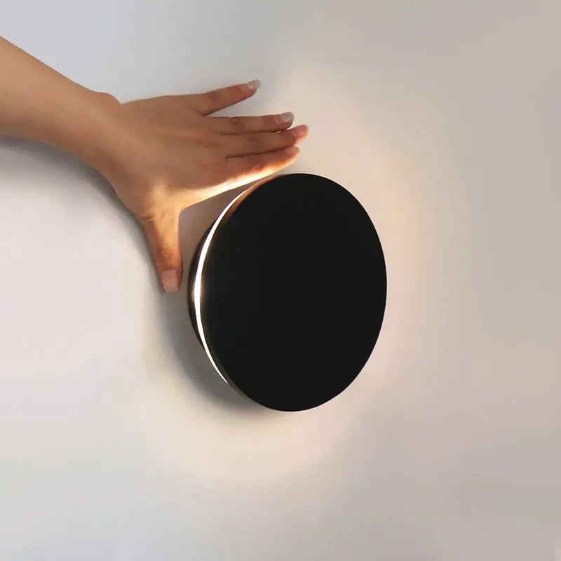 Lou touch dimmable black wall light for minimalist interiors