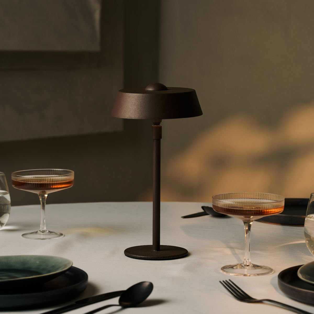 Luca Mocha Brown – USB Rechargeable Lamp – Perfect for Dining Setup