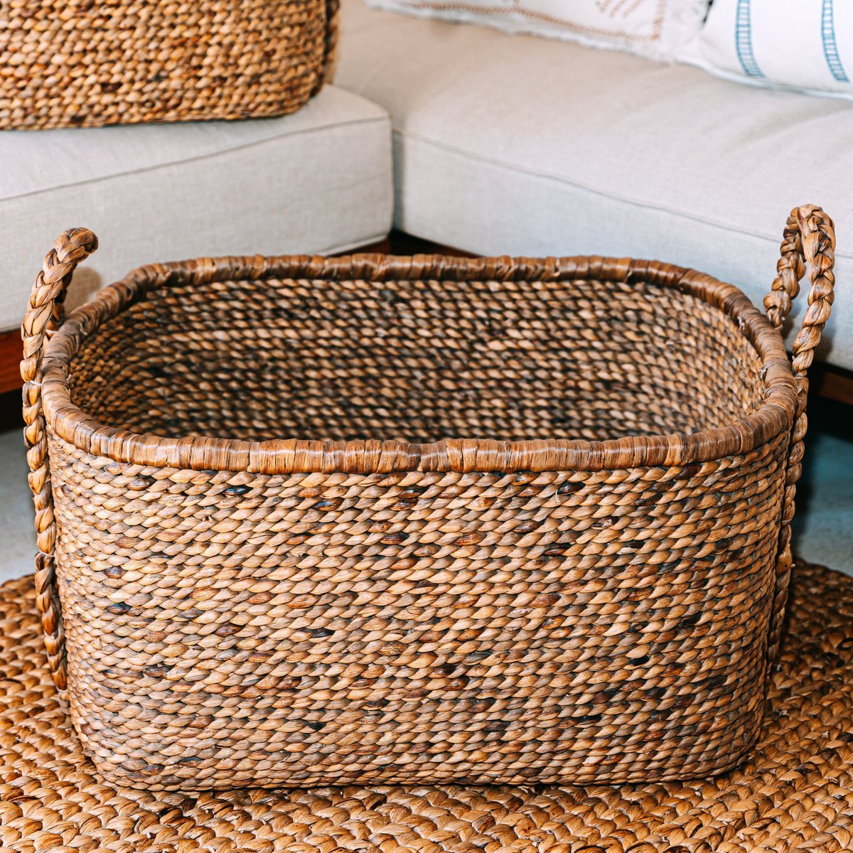 MENTARI water hyacinth basket, extra large laundry storage 