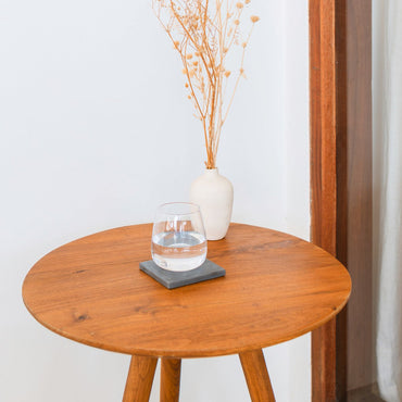MEWALI grey marble coaster, durable handmade coaster for glasses and mugs