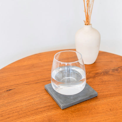 MEWALI marble coaster set, elegant square design for heat and water rings