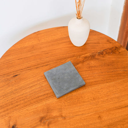 MEWALI grey marble coaster, handcrafted coasters for wood and glass surfaces