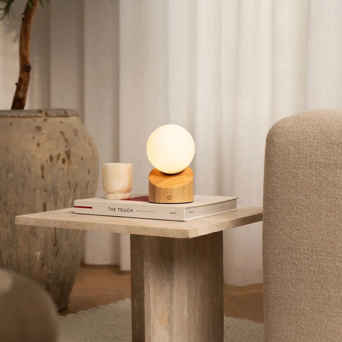 Morris Light Brown Lamp cordless design adding warmth to cozy spaces