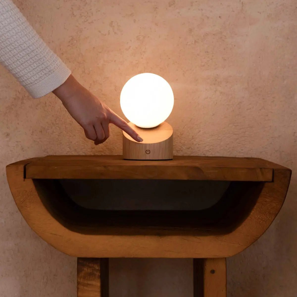 Morris Light Brown Lamp with touch dimmable bedside lighting