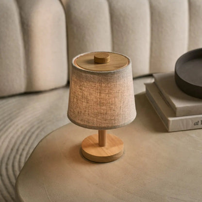 Rover Light Brown dimmable lamp placed beside modern sofa setup