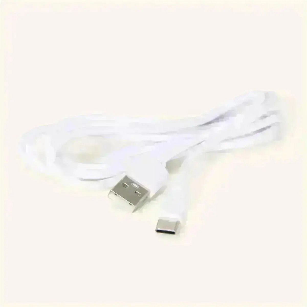 Rover Light Brown lamp displayed with included USB charging cable