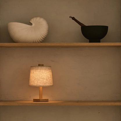 Rover Light Brown rechargeable lamp creating cozy bedroom lighting