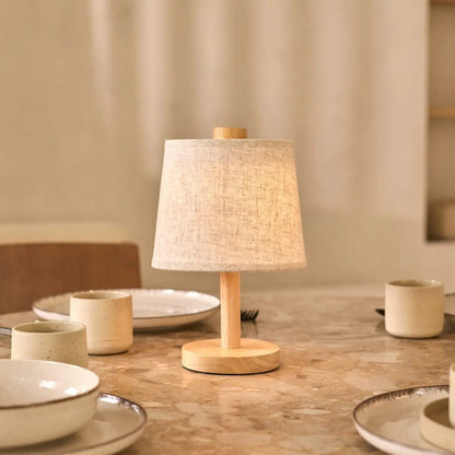 Rover Light Brown wireless lamp providing warm ambient glow