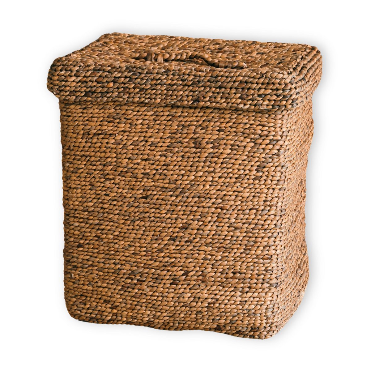 SEMERU woven basket, durable laundry storage hamper with natural lid