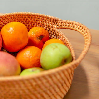 SUWARI rattan basket, eco-friendly handmade storage for small items